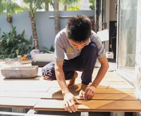 Kinh nghiệm thi công sàn gỗ ngoài trời